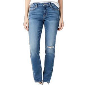 Levi’s Mid-Rise Distressed Blue Denim Skinny Jeans Size W28 L32 6M